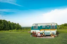 rv in a field